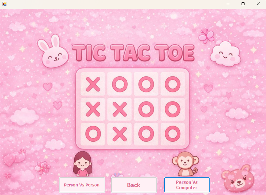 Original Tic Tac Toe interface two